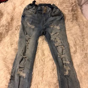 fake ripped jeans